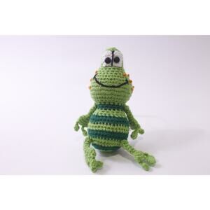 Little Hoppy Frog, Crochet, Plush, Amigurumi, Stuffed Animal, ~ 251222-WH 856